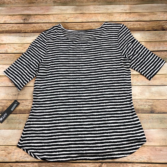APT.9 Striped Short Sleeve Top. NWT - Picture 6 of 6